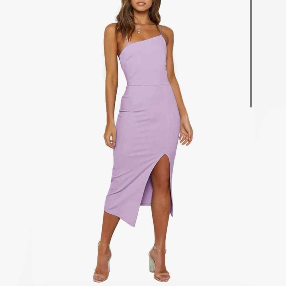 Elegant Pink Spaghetti Strap Dress